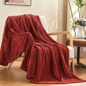 Inhand 698596054271 Fleece Throw Blanket Super Soft Fuzzy Throw/travel-50x60 In Burgundy