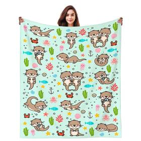 Krsu8tgvzdl3 Inkrens #krsu8tgvzdl3 Sea Otters Blanket Gifts For Otter Lovers Stuff Blankets And Throws Pl