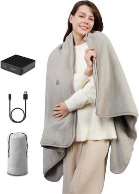 Innovation Technology Co. Ltd. 445019221207 Heated Blanket With Battery Pack Upgrade Operated Wearable Portable Usb