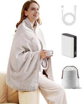 Innovation Technology Co. Ltd. 705353972485 Cordless Heated Blanket With Battery Pack - Rechargeable Shawl And Portable