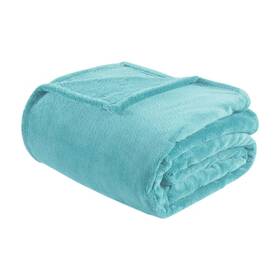 51985056 Intelligent Design King Microlight Plush Blanket Aqua