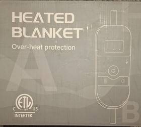 B0d2w9640z Intertek Heated Blanket Brown Plaid 50x60 Etl Listed Machine Washable
