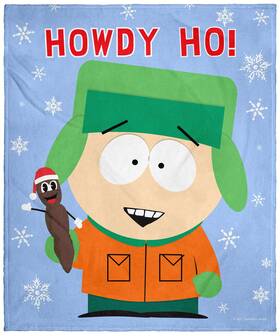 Vsp0017bl Intimo South Park Mr. Hanky And Kyle Holiday Howdy Ho Silk Touch Plush Throw Blanket