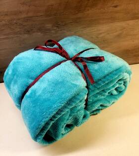 J. C. Penney 464062758901 Jc Penny Home Jcp Microfleece Winter Blanket - Caribbean Sea Blue 48 Inch X 67