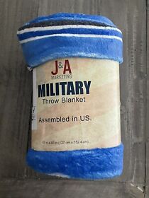 Ja Marketing Military Throw Blanket 50inch X60inch Ellsworth Afb South Dakota Usa Made