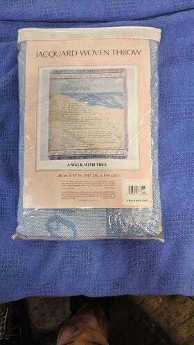 Jacquard 046249368129 Woven Throw Inch A Walk With Thee 100% Virgin Acrylic Double Layer-pls Rea