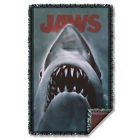 Uni857-tap1 Jaws Shark Tapestry 36 Throw Blanket " Sublimation 60 Woven