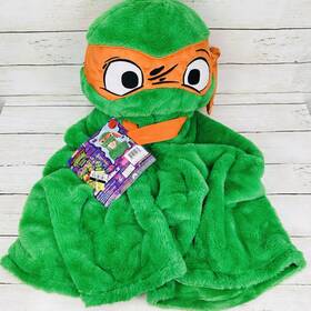 Jay Franco 032281159764 Teenage Mutant Ninja Turtle Mayhem Hooded Blanket Michelangelo 30 Inch X50 Fleece
