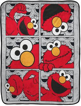 Jay Franco 032281406073 Sesame Street Hip Elmo Throw Blanket - Measures 40 X 50 Inches Kids Bedding