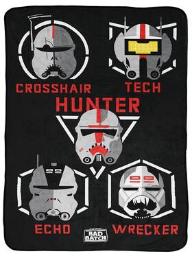 Jay Franco 032281423131 Star Wars The Bad Batch And Co. Throw Blanket - Measures 46 X 60 Inches