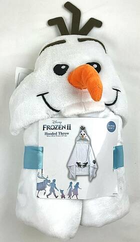 A2057t Jay Franco & Sons Disney Frozen 2 Movie Olaf Snowman Hooded Blanket/throw Kids Toddler Costume