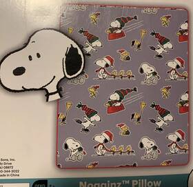 724323 Jay Franco & Sons Inc. New Peanuts Snoopy Nogginz Pillow And Travel Throw Blanket Set Gray Soft 45x55 Inch