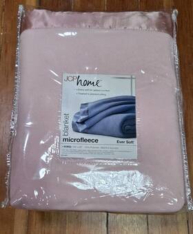 Jc Penney 675716182625 Old Stock Penny Ever Soft Microfleece Blanket King 108 Inch X 90 Vintage Rose