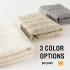 Jcthrow-a-5060c02 Jinchan Throw Blanket By Sweater Style Lightweight Year Round Indoor