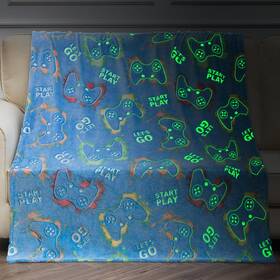Jekeno 702103170030 Gaming Gamer Gifts Glow In The Dark Blanket Video Game Controller 50x60 Inches