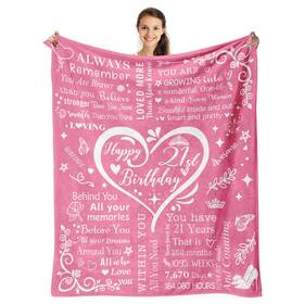 Jetuconme 738242490753 21st Birthday Gifts For Her 21 Year Old Female Gift Ideas Blanket 50 Inch X60