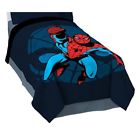 Jf22942kmcd  Marvel Spiderman Comic Plush Twin Blanket 032281229429