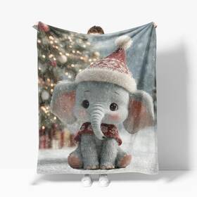 Jiastgo 614691742868 Elephant Throw Blanket Soft Warm Cozy Cute Elephants Blankets Fuzzy Plush Fle