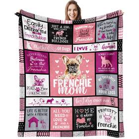 Dog3 Jnufoju French Bulldog Gifts Frenchie Throw Blanket 60x50 Inch Dog Mom Present