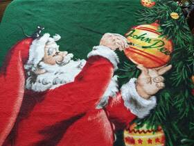 John Deere 705353156366 Santa Claus Blanket Xmas Flannel Fleece Throw Dog Cat 50 X 60 Green