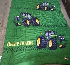 Rp09-01 John Deere Tracks Tractor Comforter Blanket 62 X 84 Inch