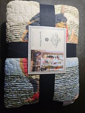 John Derian 196761281441 Target Quilted Throw Bird Collage 50 Inch X 70 Nwt Fall Thanksgiving