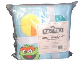 John Franco & Sons Inc 032281409388 Sesame Street Weighted Blanket 4.5 Lbs 36 Inch X 48 Oscar Ernie Big Bird Elmo New