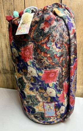 Johnny Was 196521088181 Circle Cozy Reversible Plush Blanket With Drawstring Bag Nwt New Art