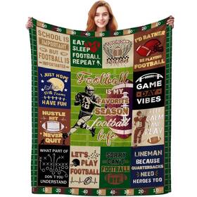 Jonecea 799793857372 Football Blanket Gifts For Boys Men Lovers Soft Warm Sport
