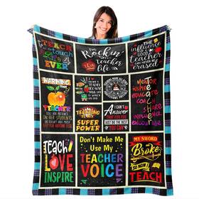 Jtn1ny-373300397-black-245 Joyloce Teacher Gifts Blanket 60 Inch X50 Flannel Fleece Throw Blankets For Appr