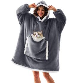 Mao4 Joywoo Wearable Blanket Hoodie Birthday Gifts For Women Men Mom Adult Grey