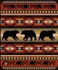 Jp-black Lodge-queen Jpi Raschel Blush Queen Size Blanket New Home Throw Black Bear Lodge Free Shipping 092723043990