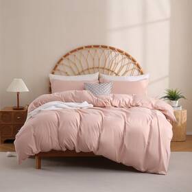 Jsd-90-dcs-full-dusty Jsd Dusty Pink Duvet Cover Set Full Size 3 Piece