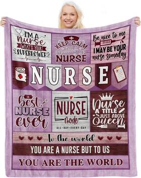 Jtuow 445037568520 Nurse Gift - Week Appreciation Gifts For Women Nursing Blanket 60x50in