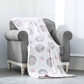 Jyrsw010521 Juicy Couture Inch Throw Blanket Emblem Plush And Cozy Decorative Blankets For Sof