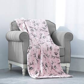 Jyrsw010658 Juicy Couture - Throw Blanket Crown Royal Plush And 50 Inch X70 Script