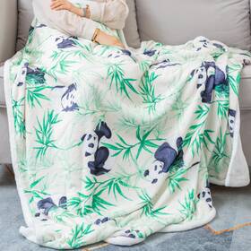 Jurllyshe 659103871927 Pink Rainbow Panda Blanket Pandas Throw For Girls Cute Gifts Soft Flannel