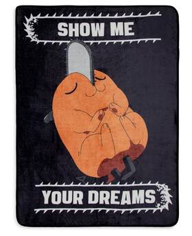 Chain-bl-35541 Just Funky Chainsaw Man Pochita Inch Show Me Your Dreams Fleece Throw Blanket 45 X 60 Inches