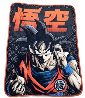 Dbs-bl-19971-smnd Just Funky Dragon Ball Super Animation Fleece Throw Blanket Featuring Son Goku 44 Inch X 60