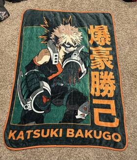 Mha-bl-30042 Just Funky My Hero Academia Katsuki Bakugo Super Plush Fleece Throw Blanket
