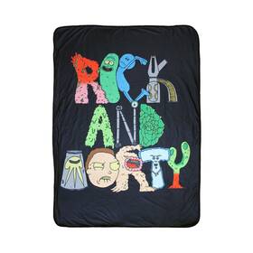 Rm-bl-20216 Just Funky Rick And Morty Stylized 45 X 60 Inch Fleece Throw Blanket