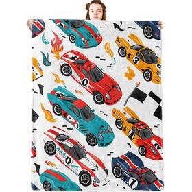 Look032c5609164 Jwyta Colorful Car Flannel Blanket Fun Racing Theme Throw With Flag 60x50 Inch Race