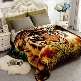 Jyk 764690781808 Korean Faux Mink Fleece Blanket 83 Inch X 91 5.7 Lb - 2 Ply Reversible Soft Warm