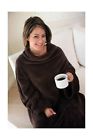 K3000-brown Kc Caps Deluxe Fleece Blanket With Sleeves And 745950516217