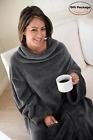 K3000-gray Kc Caps Deluxe Fleece Blanket With Sleeves And Pocket Lounging K3000-gray Kc Caps Deluxe Fleece Blanket With Sleeves And Pocket Lounging