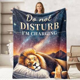 Keepitcozi 768365358388 Lion Throw Blanket For Adult Kids Lovers Gifts Cute Animal Home