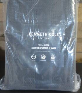 Kenneth Cole 883893836709 New York Cotton Blanket Essentials-black -full/queen - 90 Inch X