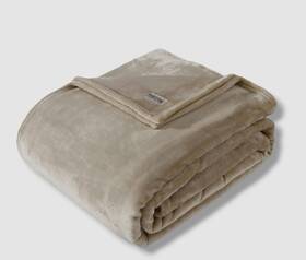 Kenneth Cole Reaction 883893731264 Beige Oatmeal Ultra Soft Plush Fleece Blanket Full/queen