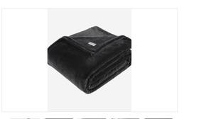Kenneth Cole/revman International 883893836198 Kcr Solid Black 1-piece Ultra Soft Plush Fleece King Blanket