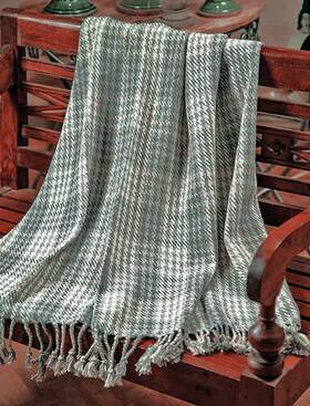 Kensington Row Home Collection 047393898449 Houndstooth Cotton Throw Blanket 50x60 Sale